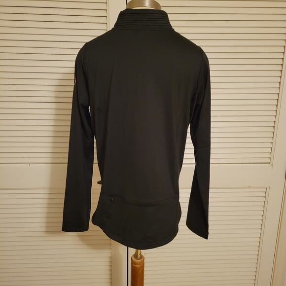 Belyn Key Black Workout Running Jacket Women's Large Zip Neck Lightweight - Picture 2 of 13